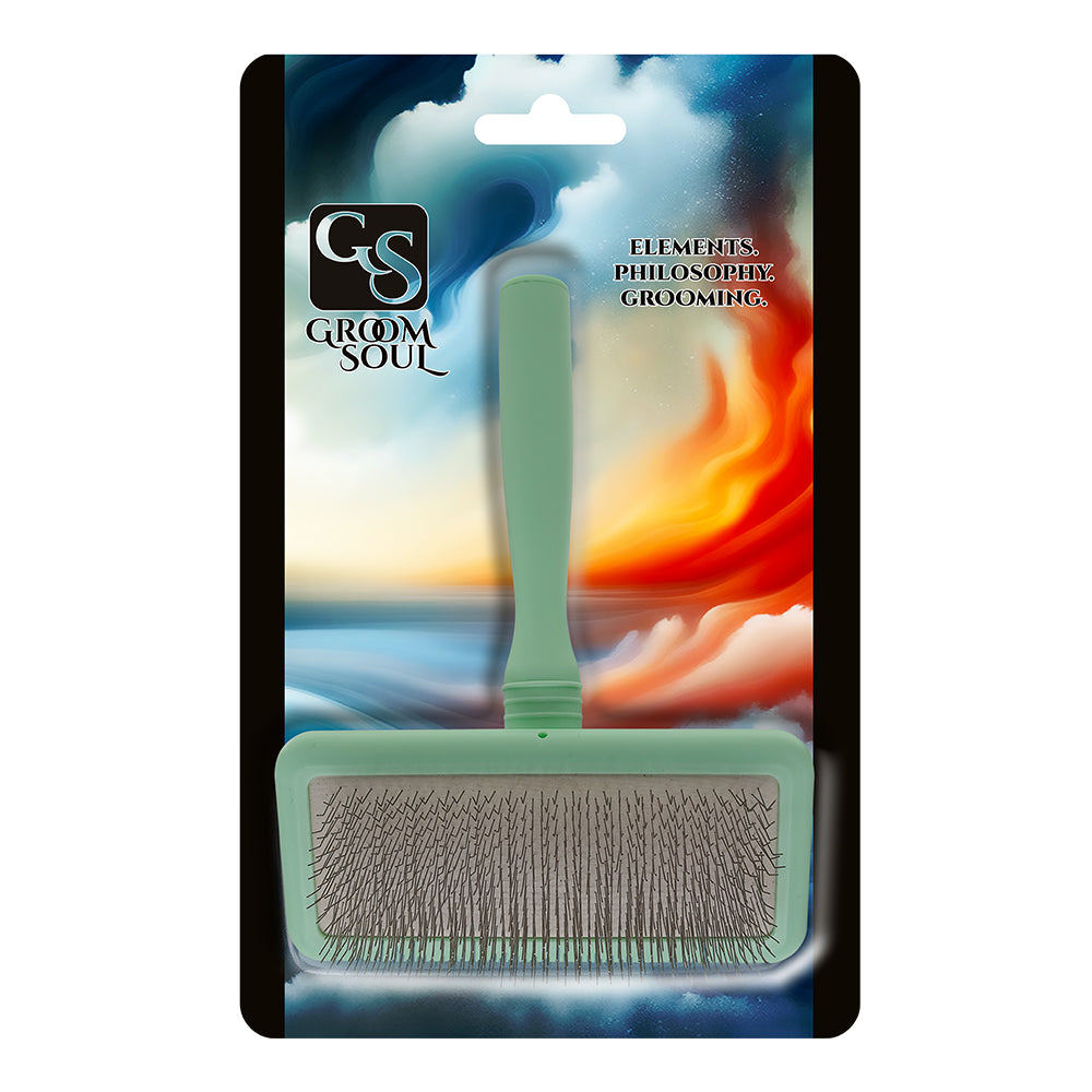 Zupfbürste für Tiere mit mittellangen Zinken Groom Soul Mint 27