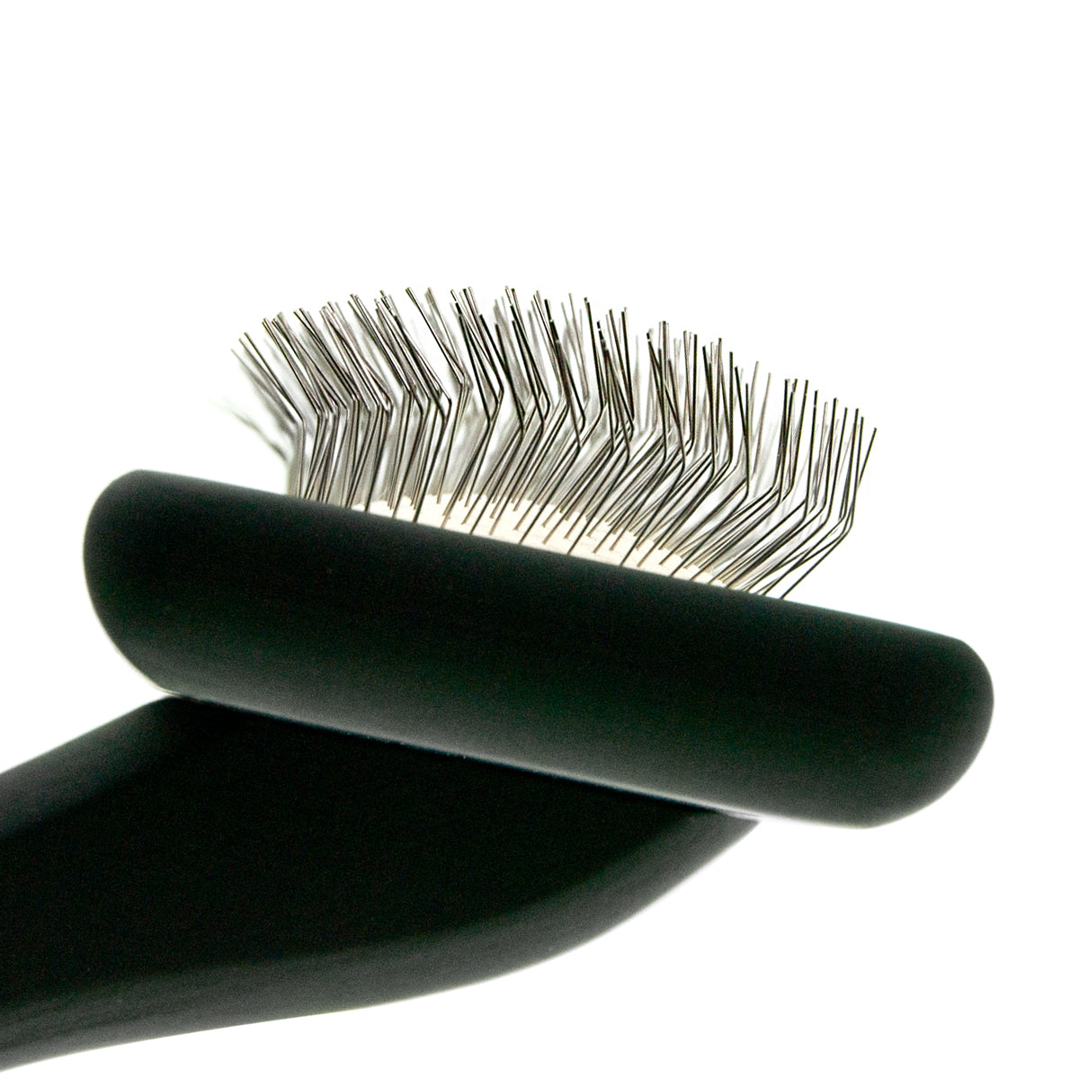 Small grooming brush for pets with medium-length pins Groom Soul Natural Series Soft Pins Black