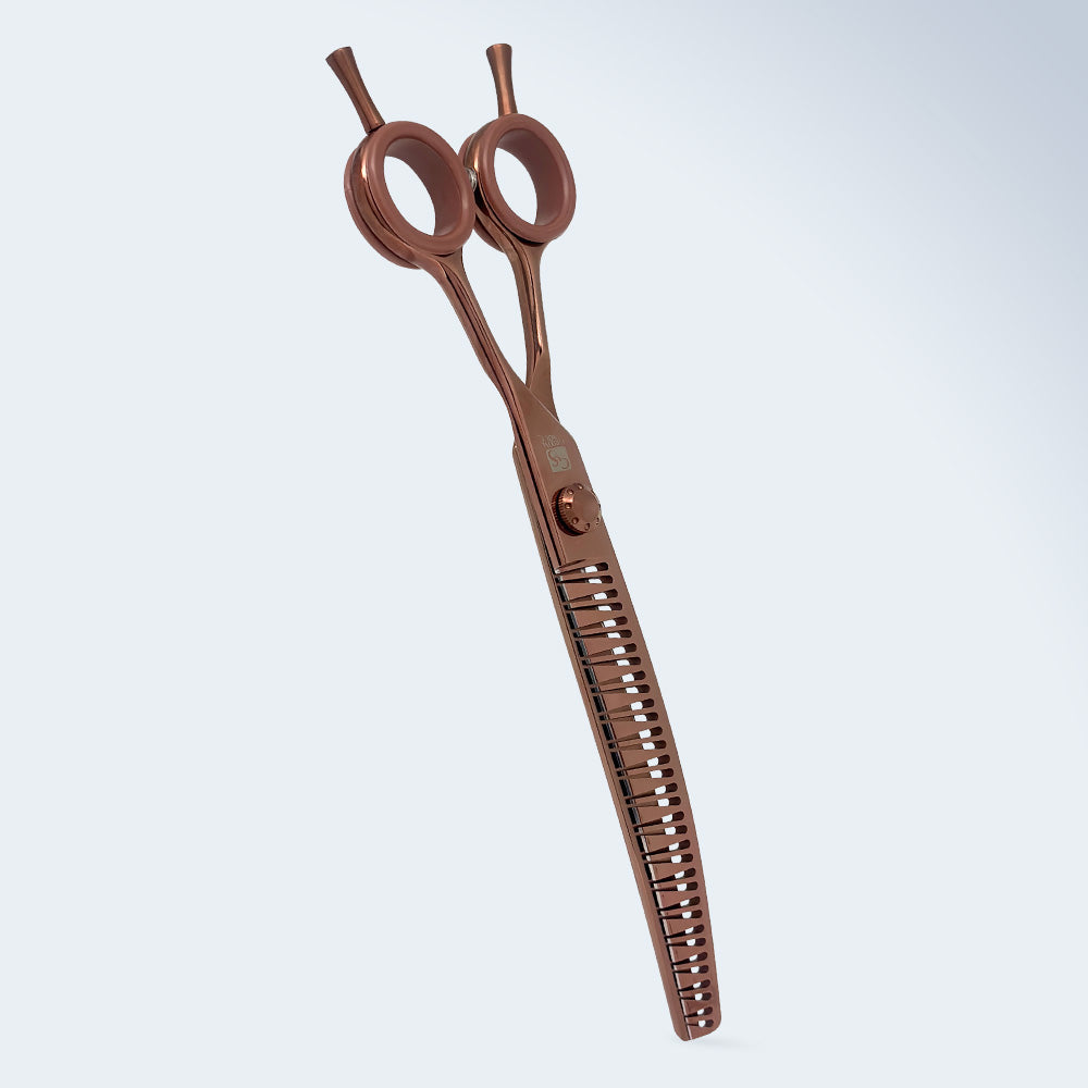 Groom Soul Harmonia Curved Chunking Scissors for Dog Grooming, 7.5 inches