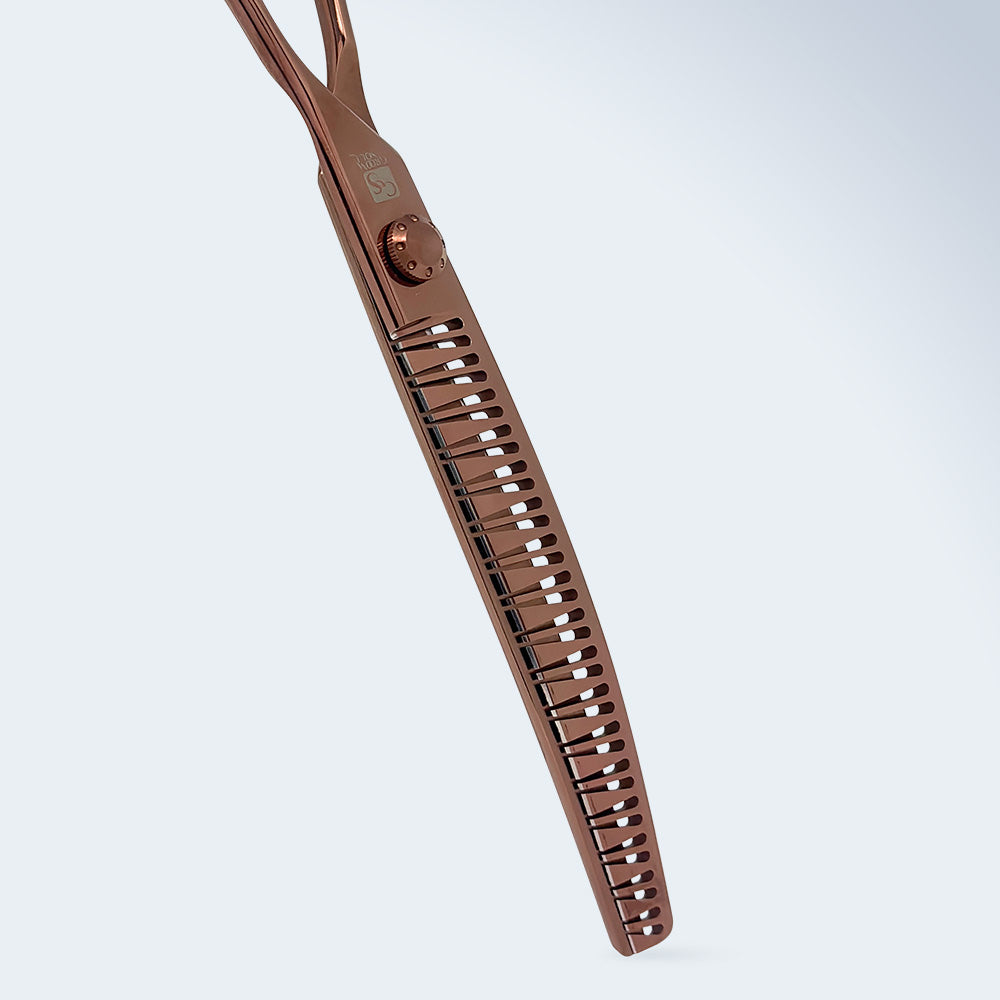 Groom Soul Harmonia Curved Chunking Scissors for Dog Grooming, 7.5 inches