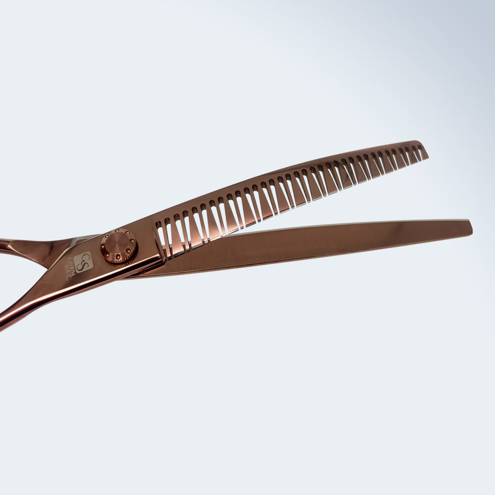 Groom Soul Harmonia Curved Chunking Scissors for Dog Grooming, 7.5 inches