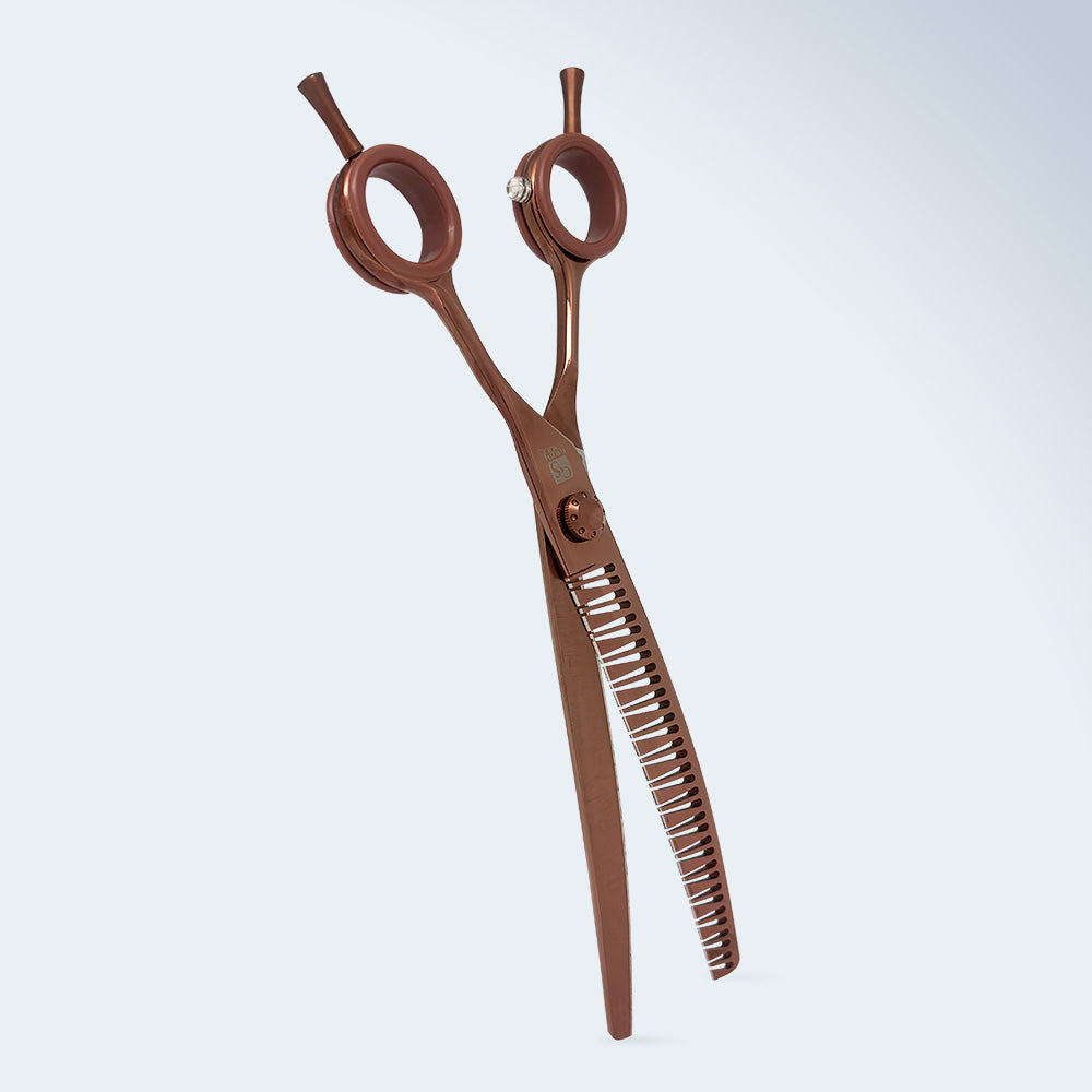 Groom Soul Harmonia Curved Chunking Scissors for Dog Grooming, 7.5 inches
