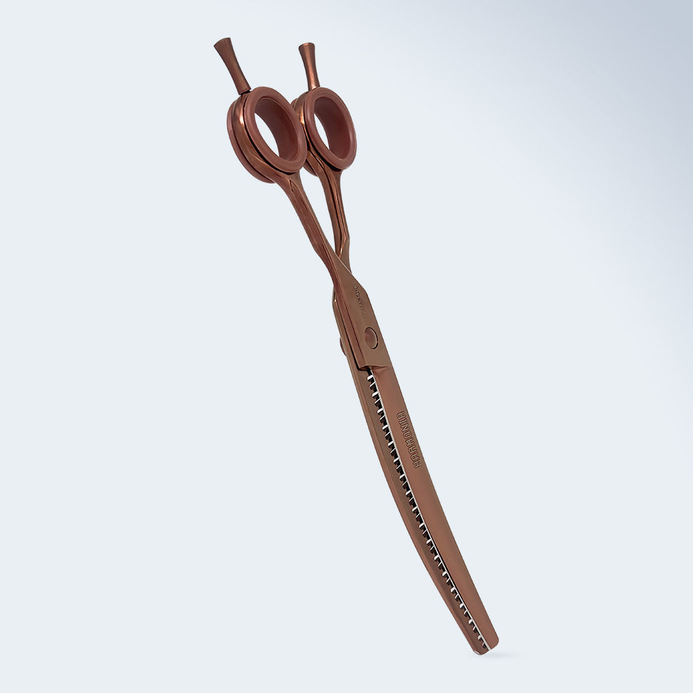 Groom Soul Harmonia Curved Chunking Scissors for Dog Grooming, 7.5 inches