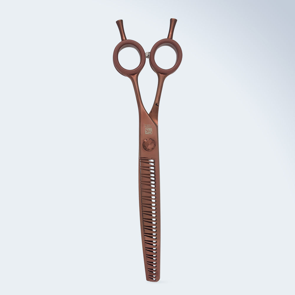 Groom Soul Harmonia Curved Chunking Scissors for Dog Grooming, 7.5 inches