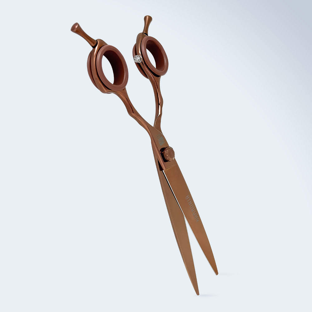 Groom Soul Harmonia micro-serrated grooming scissors, 7 inches