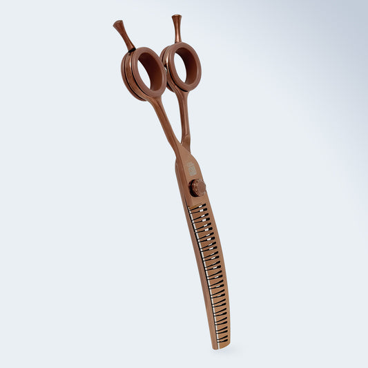 Groom Soul Harmonia Curved Chunking Scissors for Dog Grooming, 7 inches