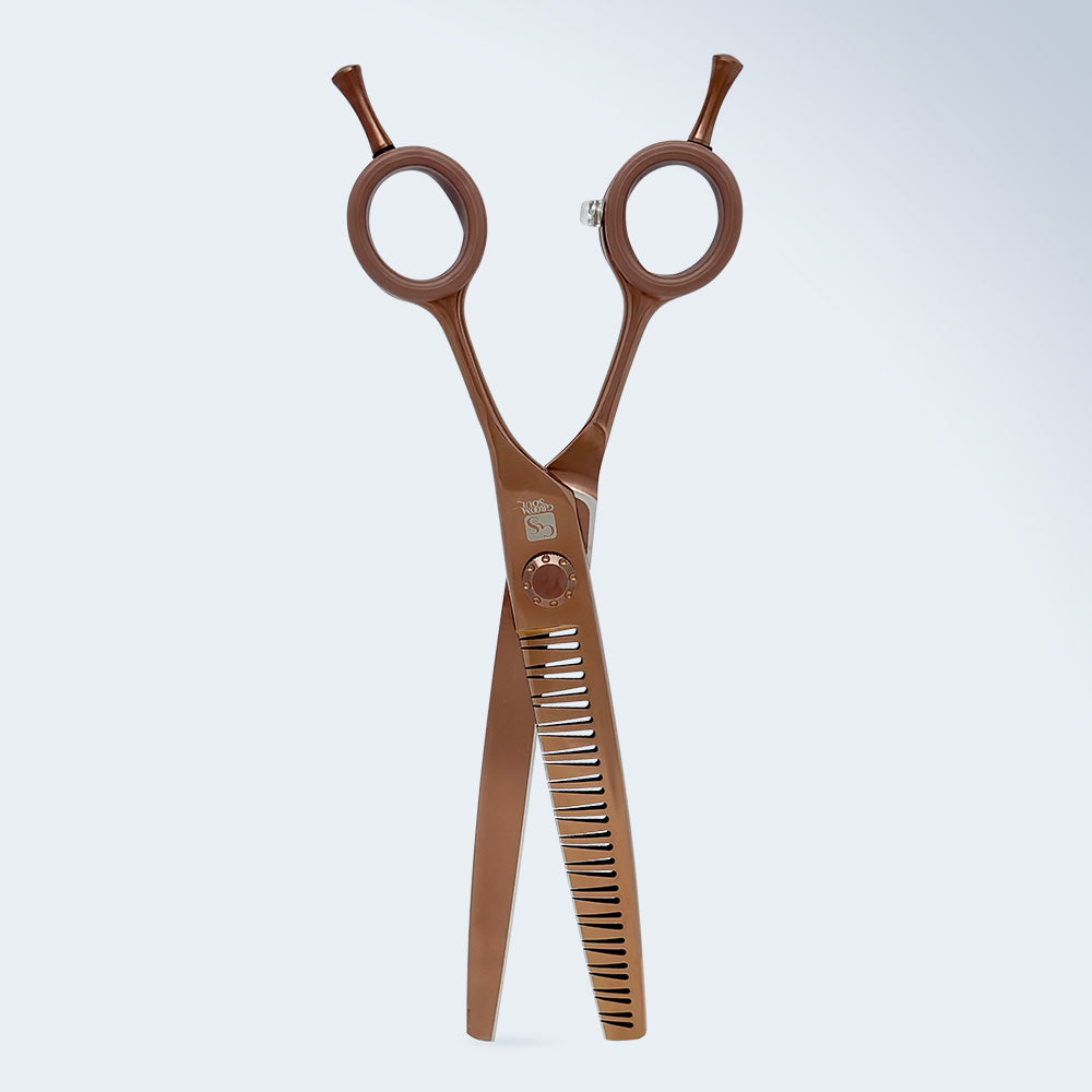 Groom Soul Harmonia Curved Chunking Scissors for Dog Grooming, 7 inches