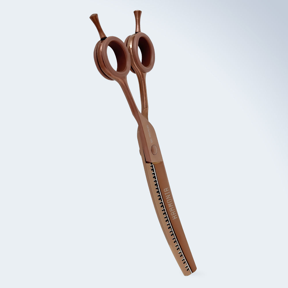 Groom Soul Harmonia Curved Chunking Scissors for Dog Grooming, 7 inches