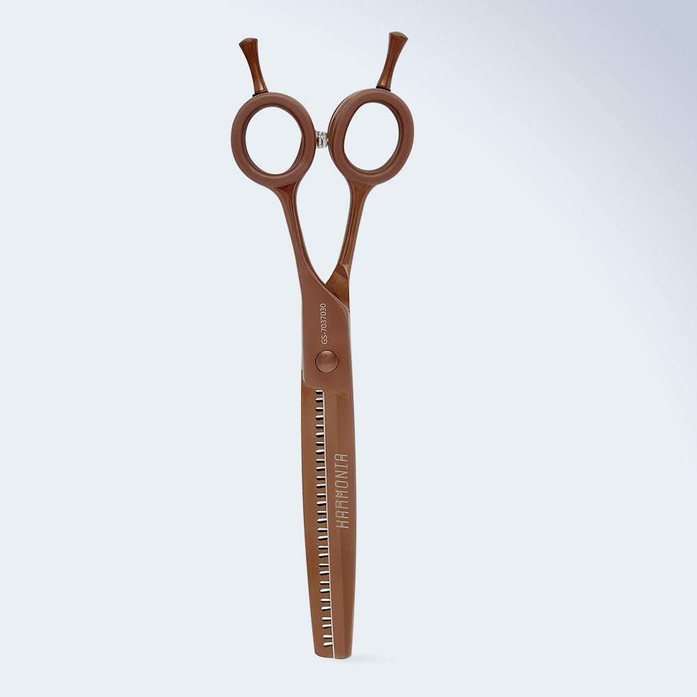 Groom Soul Harmonia Curved Chunking Scissors for Dog Grooming, 7 inches