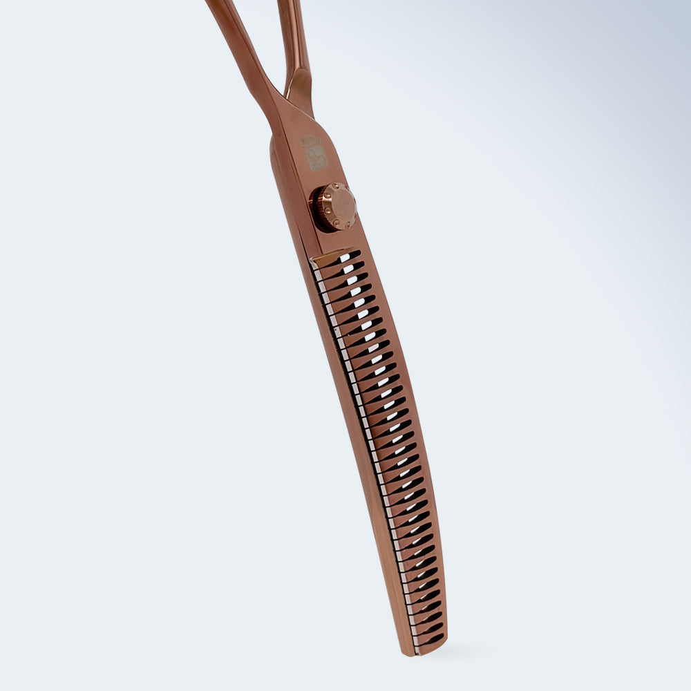Groom Soul Harmonia Curved Chunking Shears for Dog Grooming, 7 inches