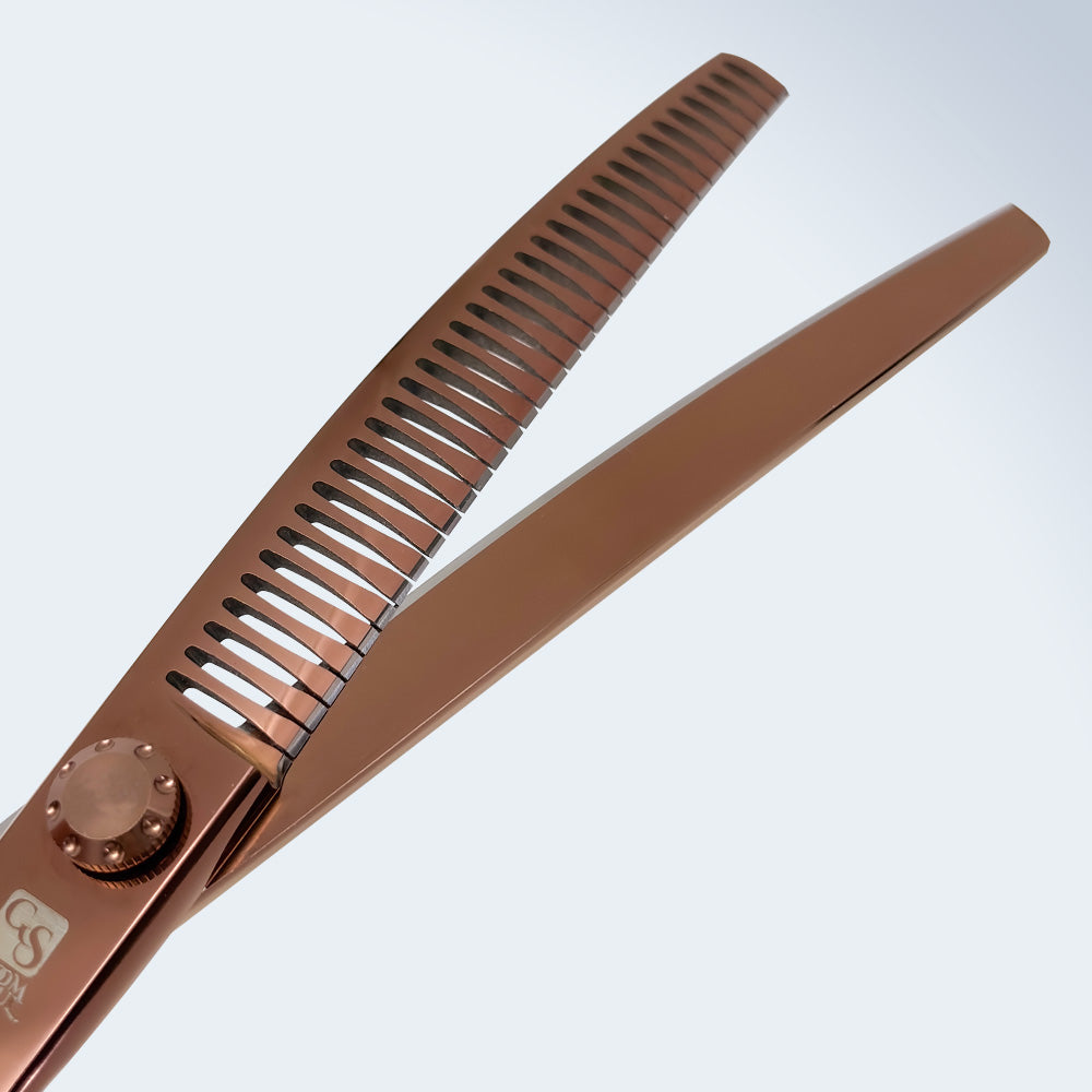 Groom Soul Harmonia Curved Chunking Shears for Dog Grooming, 7 inches