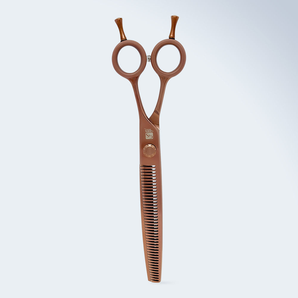 Groom Soul Harmonia Curved Chunking Shears for Dog Grooming, 7.5 inches