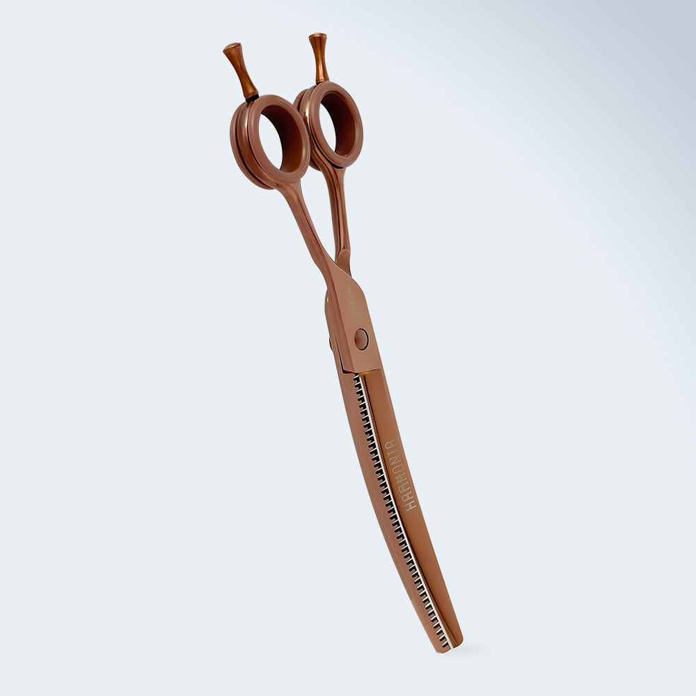 Groom Soul Harmonia Curved Chunking Shears for Dog Grooming, 7.5 inches