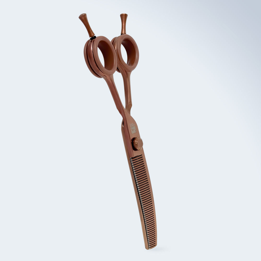 Groom Soul Harmonia curved grooming scissors for dogs, 6.5 inches