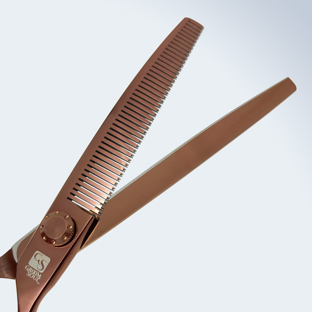 Groom Soul Harmonia curved grooming scissors for dogs, 6.5 inches