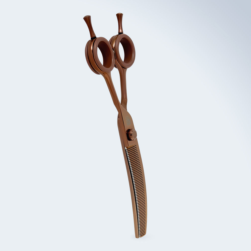 Groom Soul Harmonia curved grooming shears for dogs, 7 inches