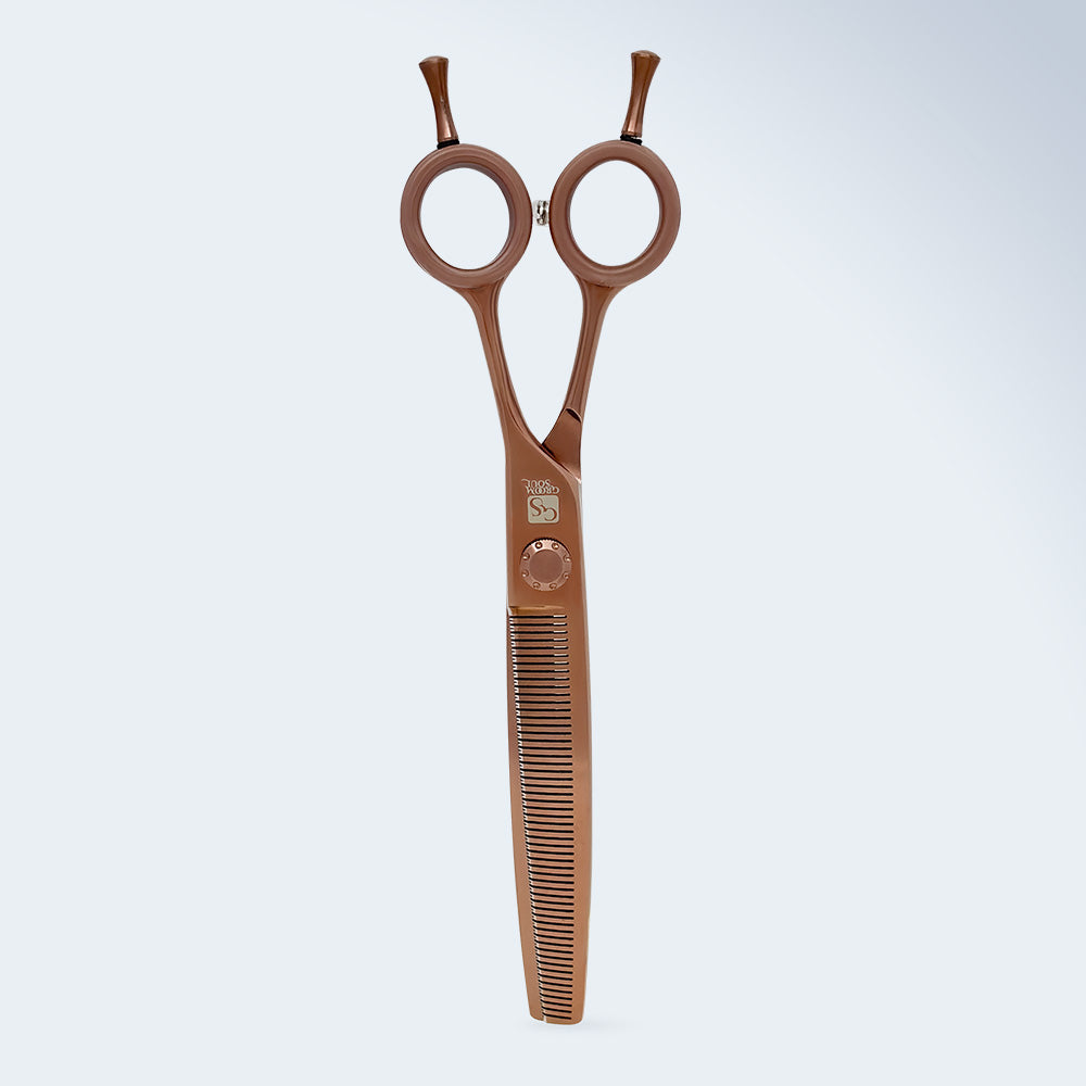 Groom Soul Harmonia curved grooming shears for dogs, 7 inches