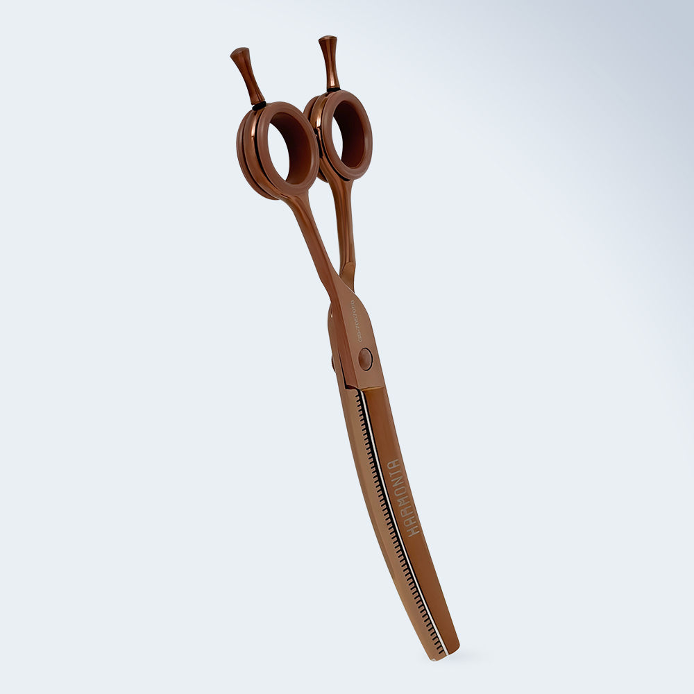 Groom Soul Harmonia curved grooming shears for dogs, 7 inches