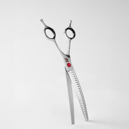 Curved finishing shears for dog grooming Groom Soul Elements Fire, 7.5 inches
