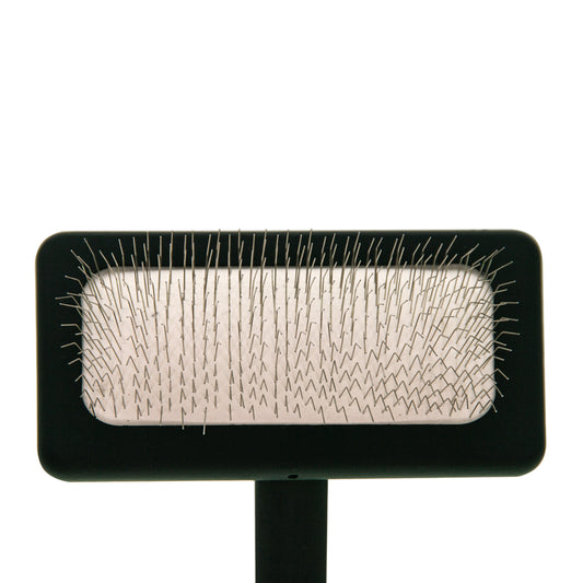 Small grooming brush for pets with medium-length pins Groom Soul Natural Series Soft Pins Black
