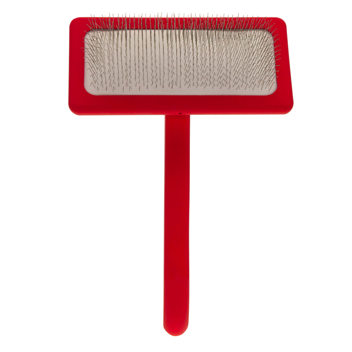 Щетка-пуходерка для животных со щетиной средней длины Groom Soul Natural Series Soft Pins Red