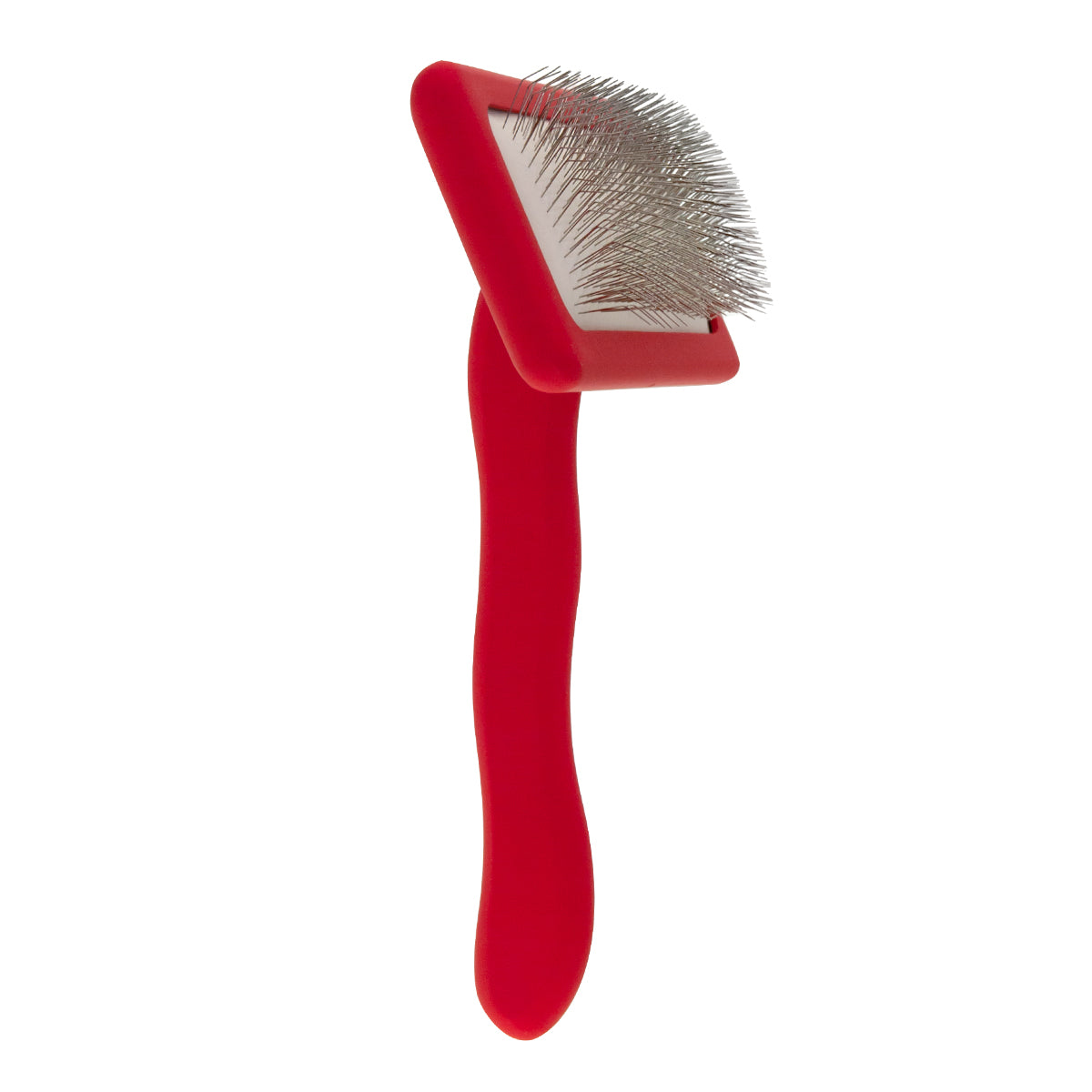 Щетка-пуходерка для животных со щетиной средней длины Groom Soul Natural Series Soft Pins Red