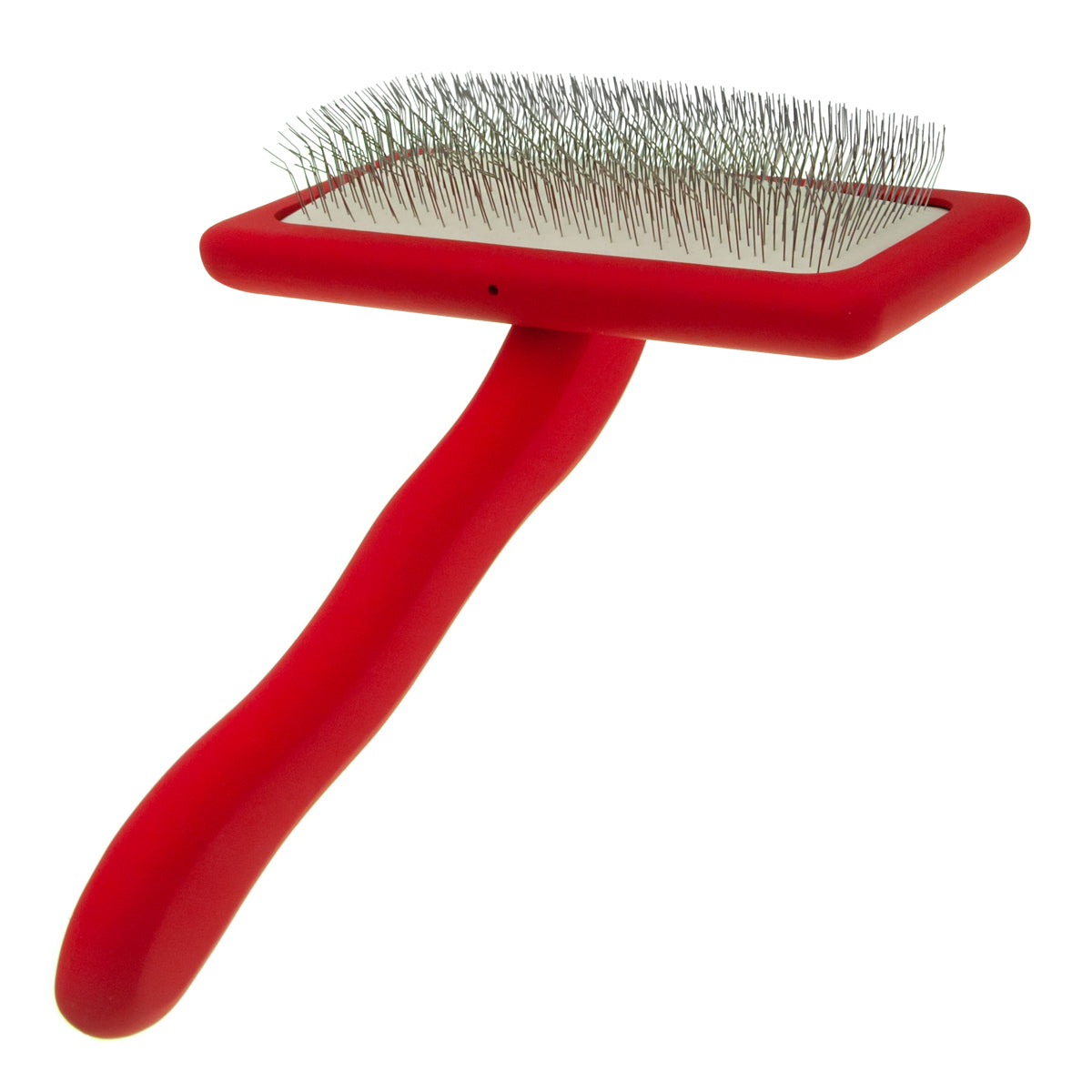 Щетка-пуходерка для животных со щетиной средней длины Groom Soul Natural Series Soft Pins Red