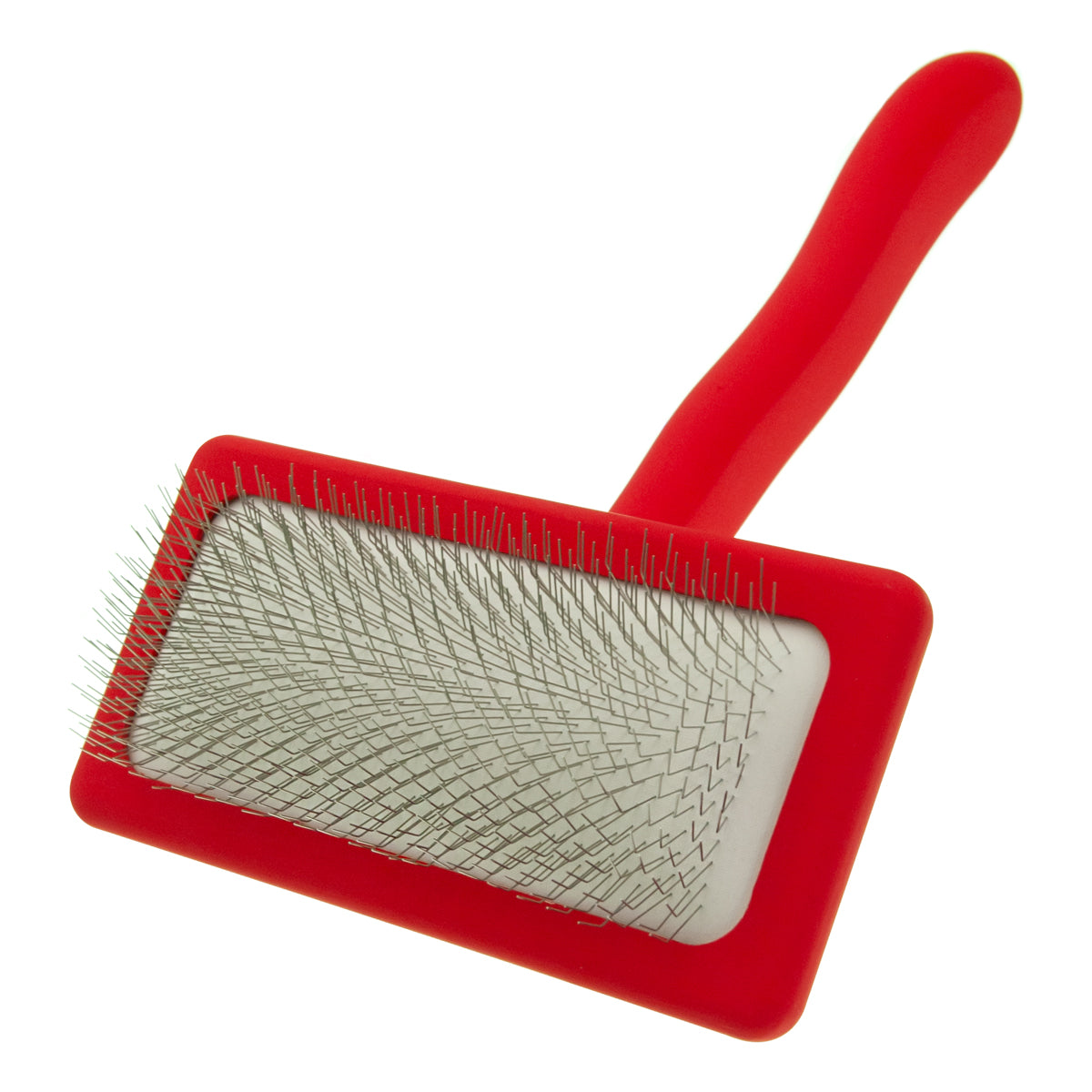 Щетка-пуходерка для животных со щетиной средней длины Groom Soul Natural Series Soft Pins Red