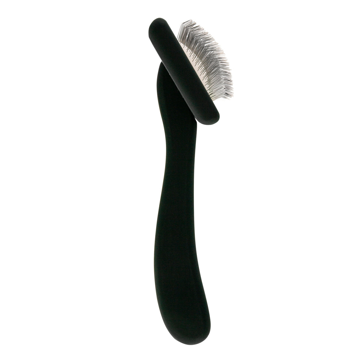 Slicker brush for animals with medium-length pins Groom Soul Natural Series Soft Pins Black
