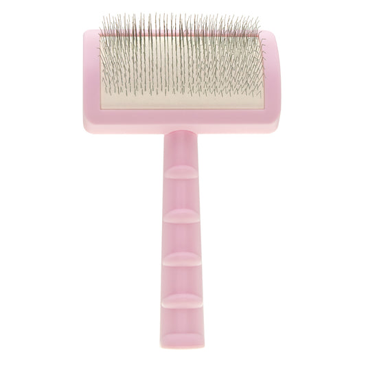 Slicker brush for animals with soft, long pins Groom Soul Pro Series Soft Long Pins Pink