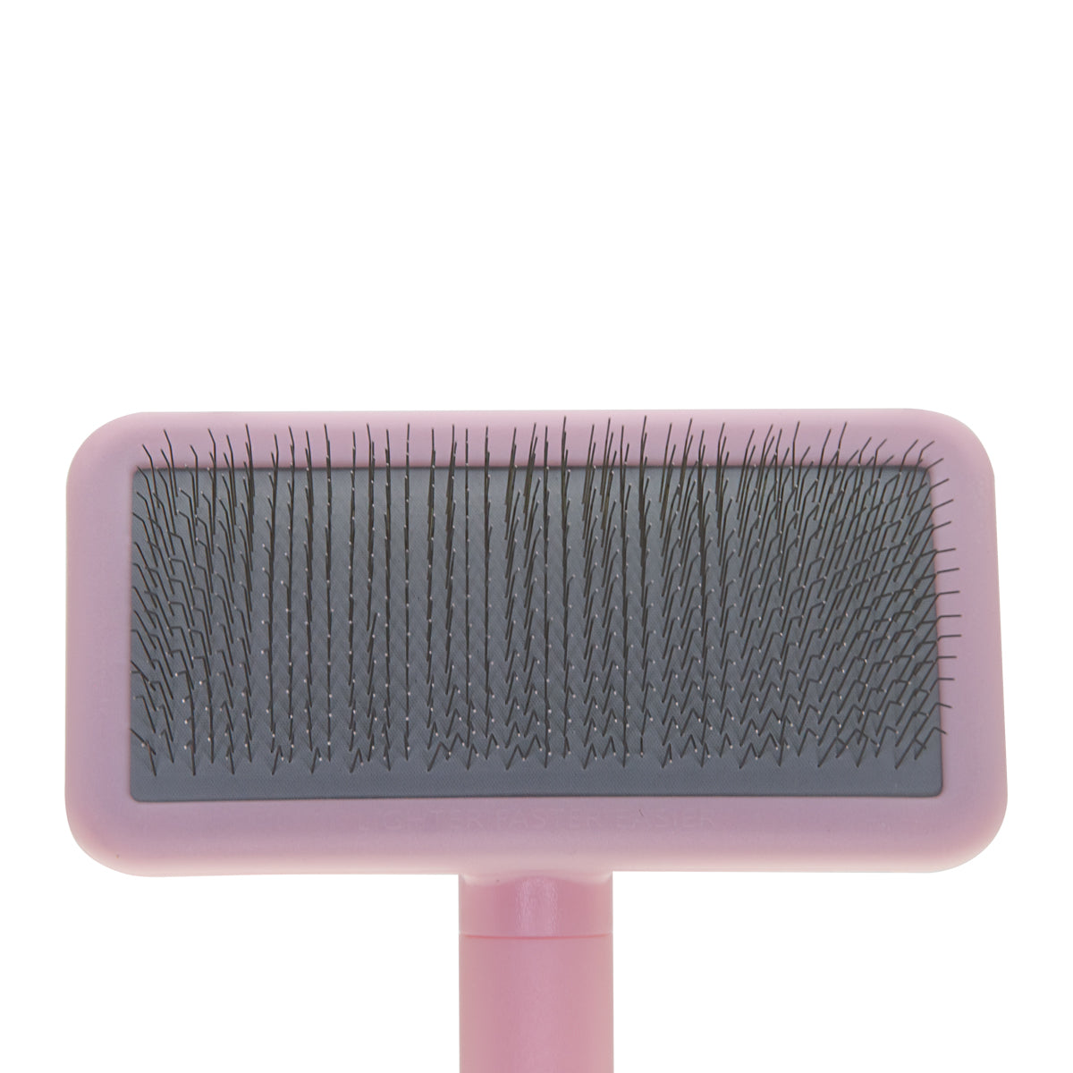 Small slicker brush for animals with medium-length bristles Groom Soul Basic Series Soft Pins Pink