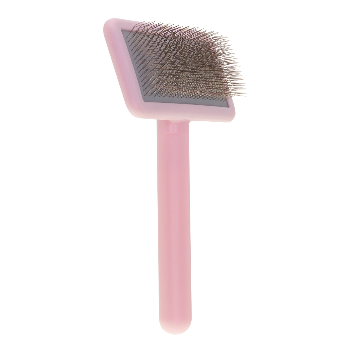 Small slicker brush for animals with medium-length bristles Groom Soul Basic Series Soft Pins Pink