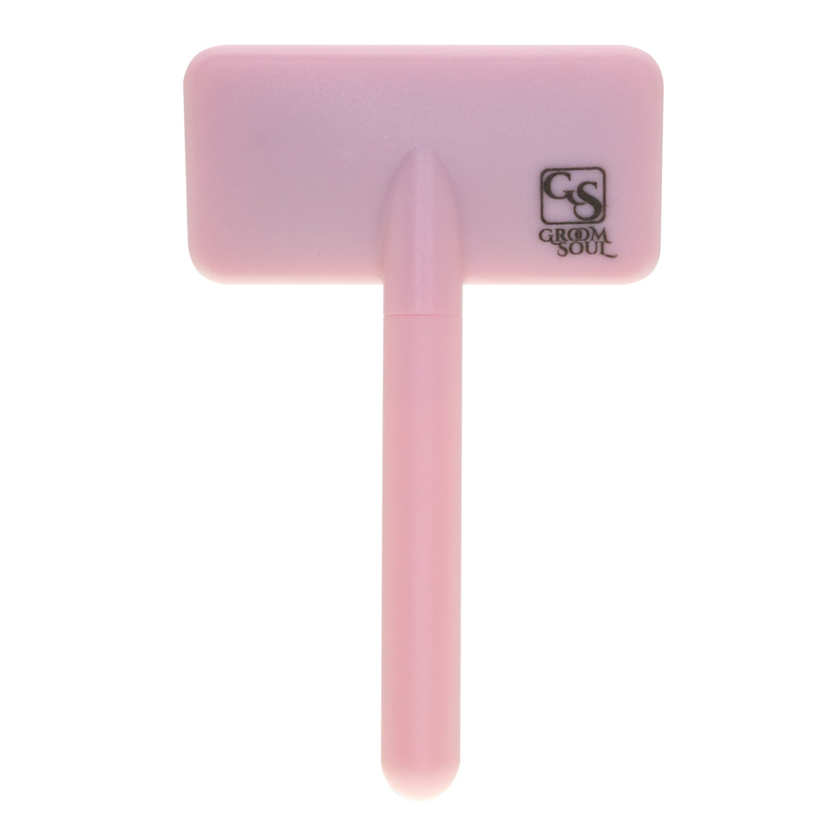 Small slicker brush for animals with medium-length bristles Groom Soul Basic Series Soft Pins Pink