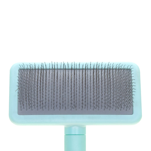 Small slicker brush for pets with medium-length bristles Groom Soul Basic Series Soft Pins Mint
