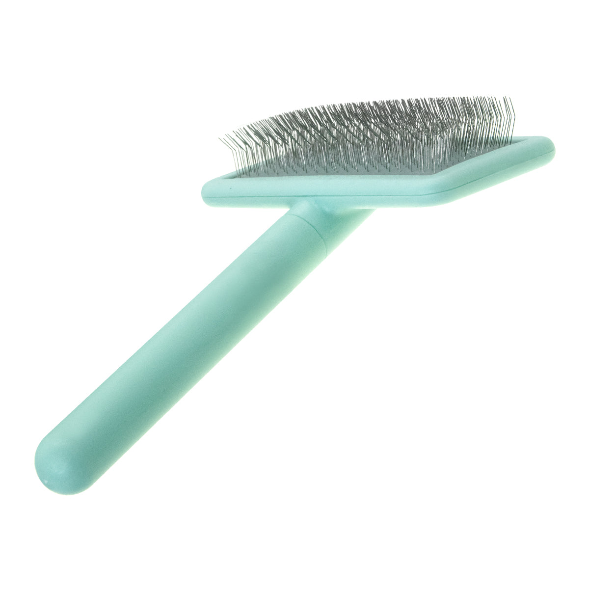 Small slicker brush for pets with medium-length bristles Groom Soul Basic Series Soft Pins Mint