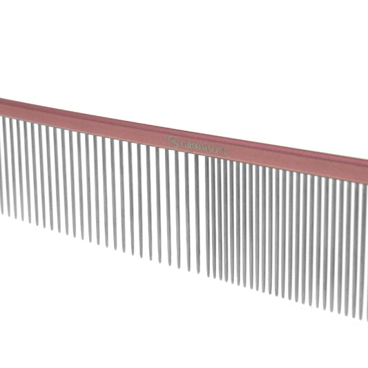 Groom Soul Pink Series metal comb for pets, 19 cm