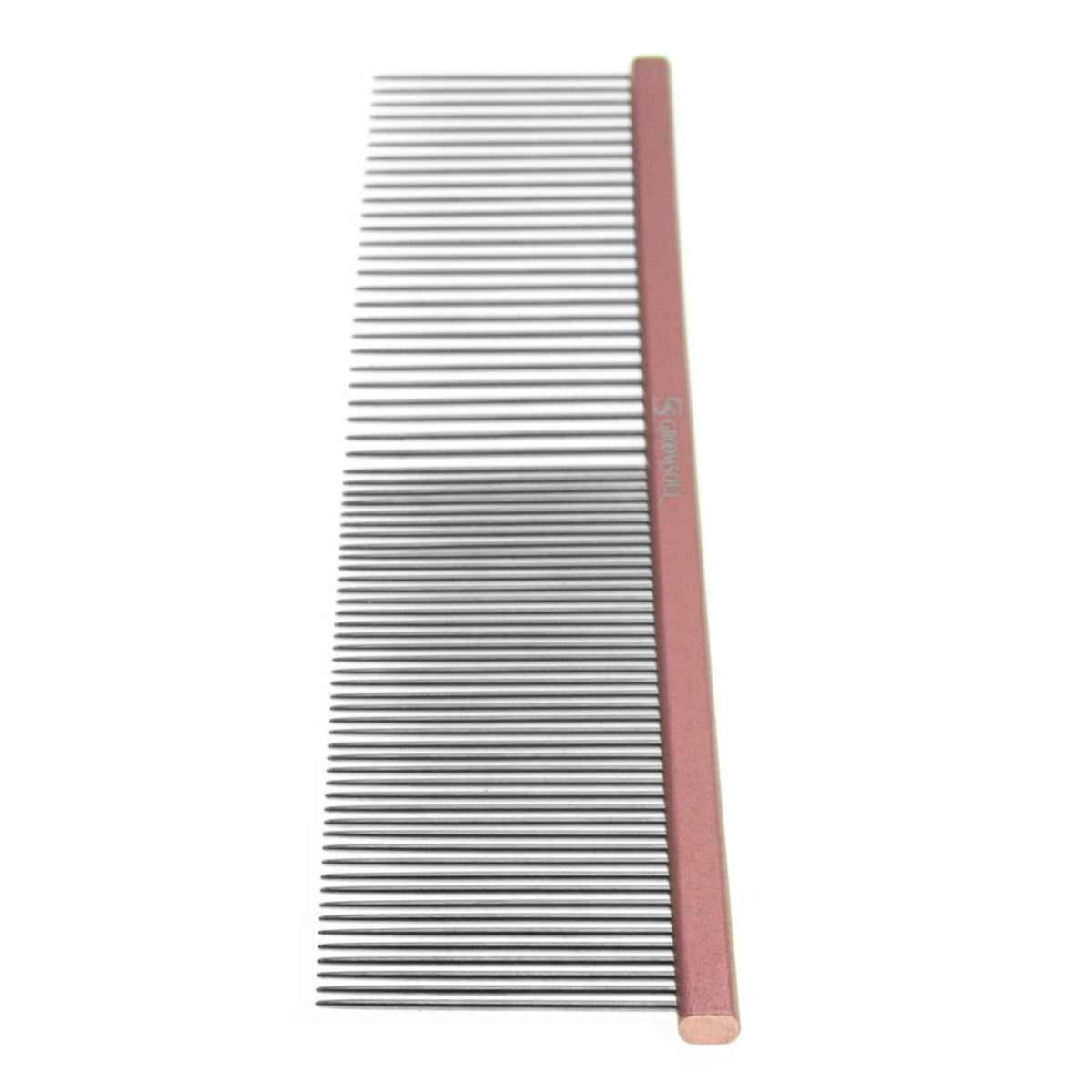 Металлическая расческа для животных Groom Soul Pink Series, 19 см