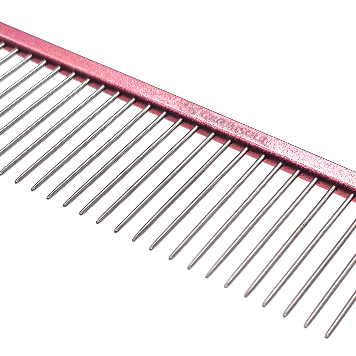 Metallkamm für Tiere Groom Soul Pink Series, 24,5 cm