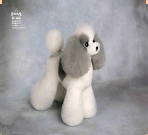Teddy bear faux fur, white-grey