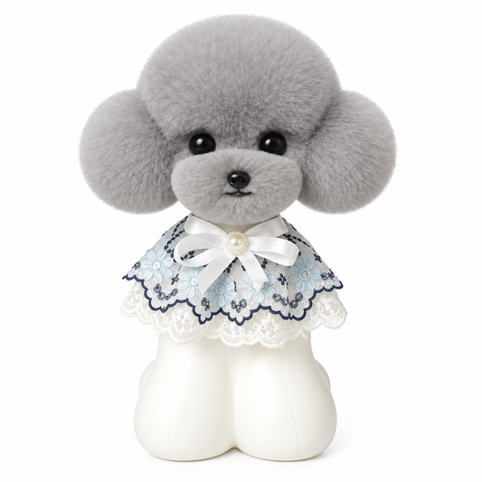 Teddy bear faux fur, grey – ears down
