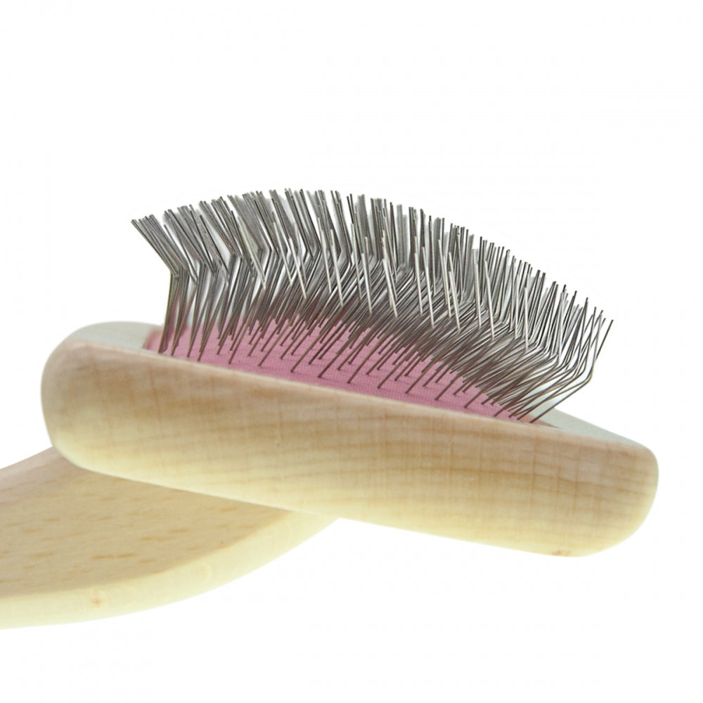 Slicker brush for animals with medium-length pins – Groom Soul Natural Series Soft Pins