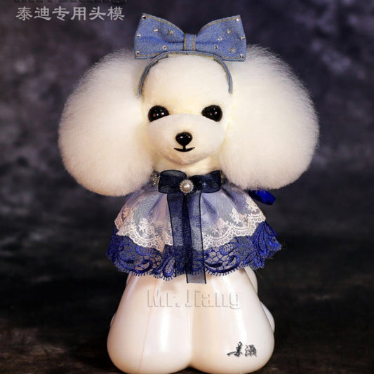 Teddy head fur, white – ears down