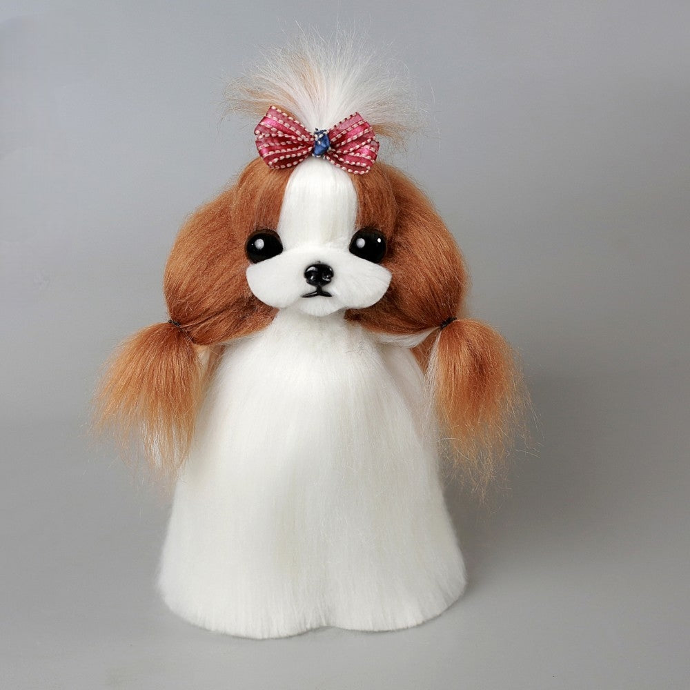 Shih-Tzu Ganzkörperfell, Braun-Weiß (Shih Tzu full body hair (brown and white)