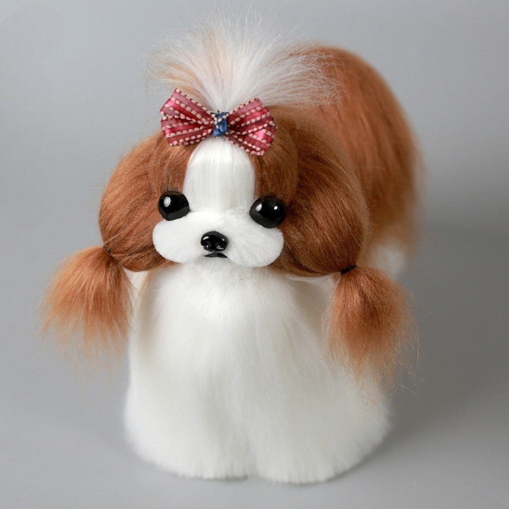 Shih-Tzu Ganzkörperfell, Braun-Weiß (Shih Tzu full body hair (brown and white)