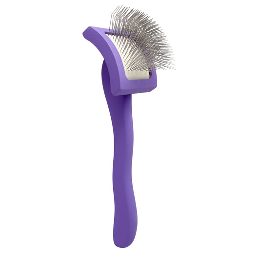 Slicker brush for animals with long pins, Groom Soul Violet Series, size S