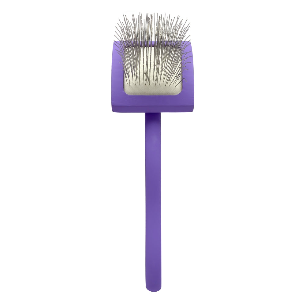 Slicker brush for animals with long pins, Groom Soul Violet Series, size S