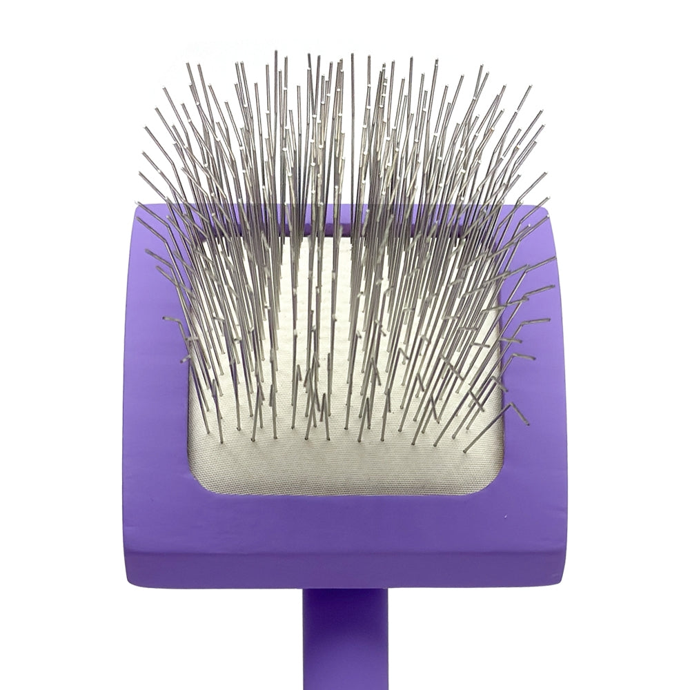Slicker brush for animals with long pins, Groom Soul Violet Series, size S