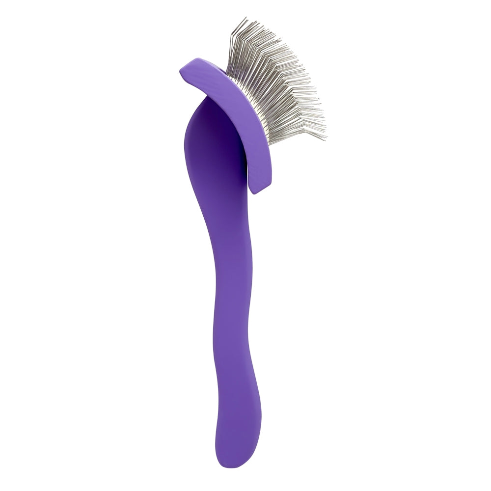 Slicker brush for animals with long pins, Groom Soul Violet Series, size S