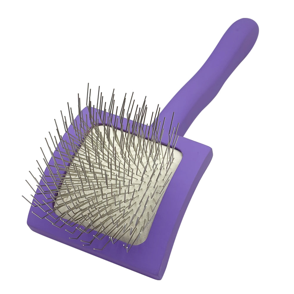 Slicker brush for animals with long pins, Groom Soul Violet Series, size S