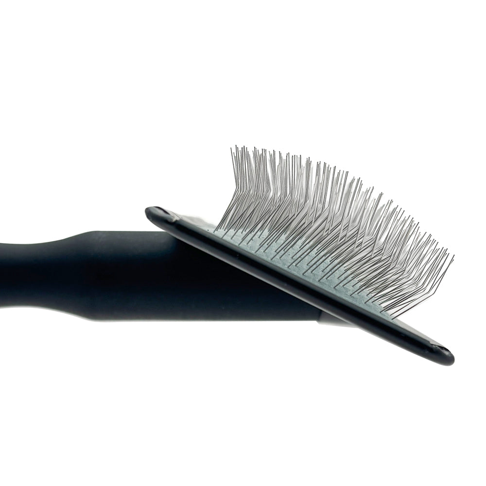 Щетка-пуходерка для животных со средней длиной зубцов Groom Soul Basic Series Frosted Titanium
